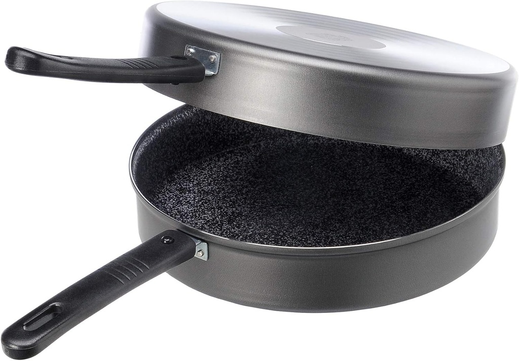 ALLUFLON Tradizione Italia Mașină pentru cuptor/omletă înalt, aluminiu, negru, 28 cm