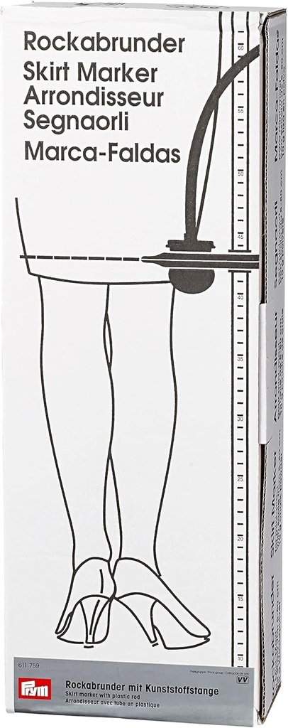 Prym Skirt Rounder, plastic, 80 cm Rockabround, plastic, argintiu/gri, cu scara, gri