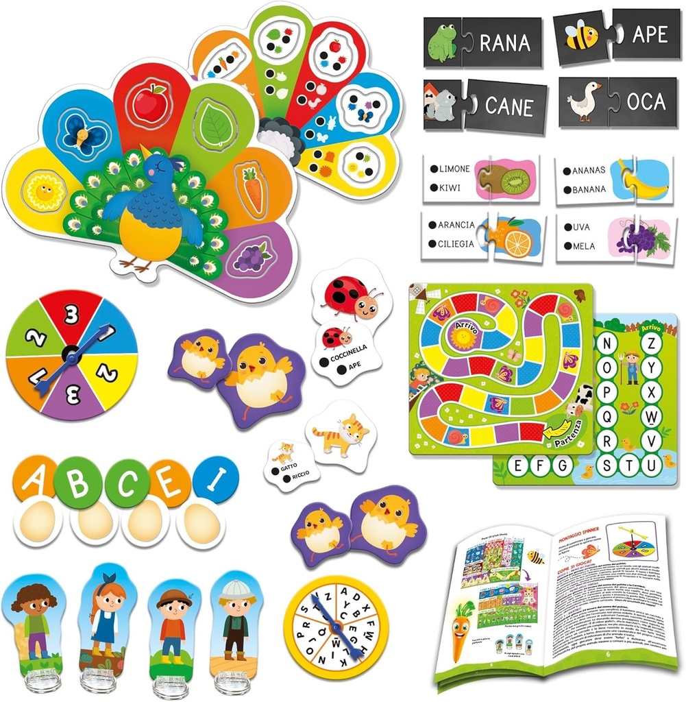 Liscianigiochi Carotina 76710 50 de jocuri pentru copii, multicolore