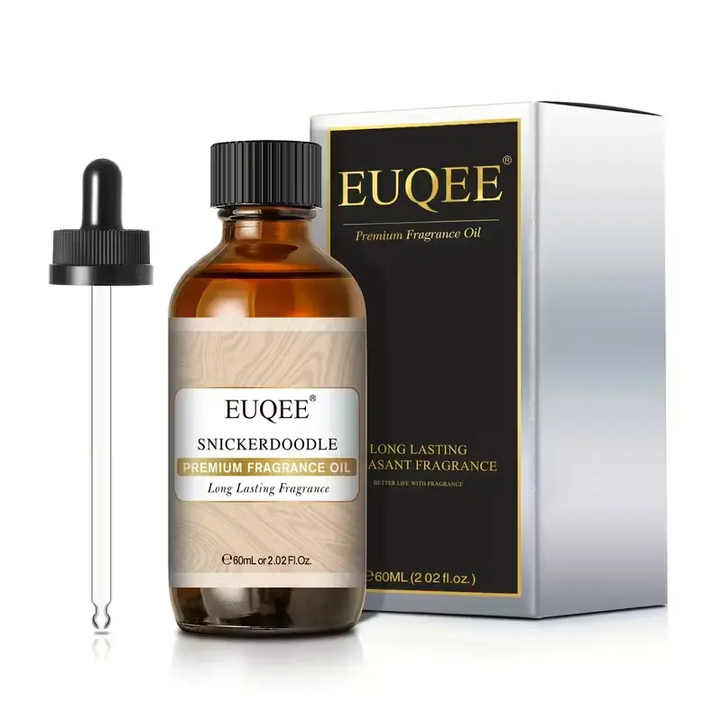 Ulei esential Snickerdoodle EUQEE (60 ml) cu pipeta de sticla, excelent pentru difuzoare, sapunuri si lumanari     