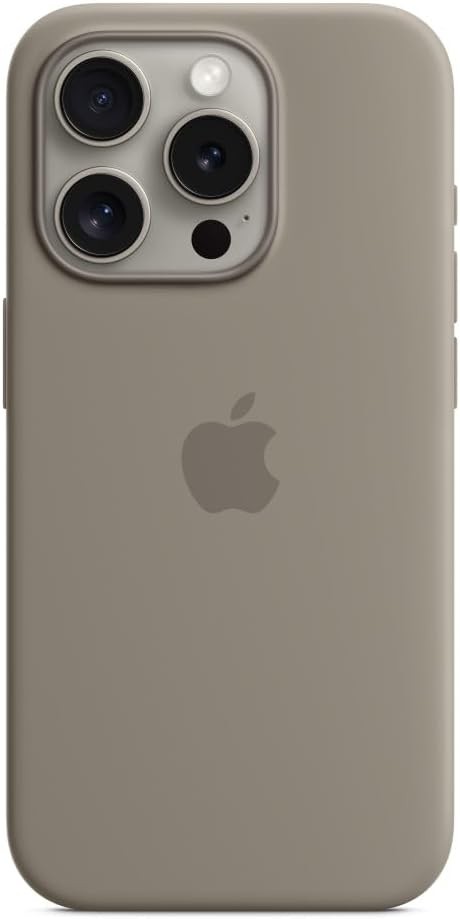 Husa din silicon Apple pentru iPhone 15 Pro cu MagSafe - Maro Clay
