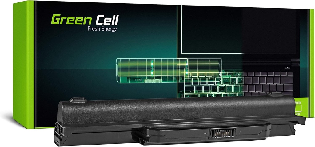 Baterie Green Cell(R) Extended Series A32-K53 A41-K53 pentru laptop ASUS K53 K53E K53S K53SJ K53SV K53U X53 X53S X53SV X53U X54 X54C X54F X54H X54L (9 celule 6600mAh 11.1V negru)