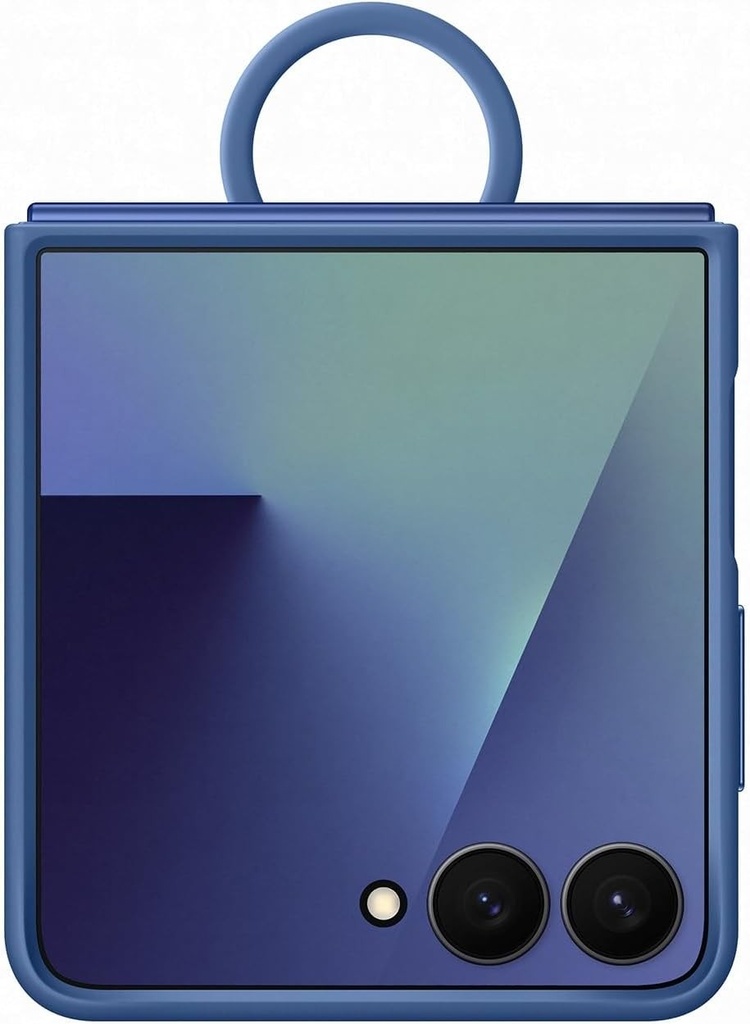 Carcasa Samsung din silicon cu inel, pliabila, cu inel pentru Galaxy Z Flip7, albastra