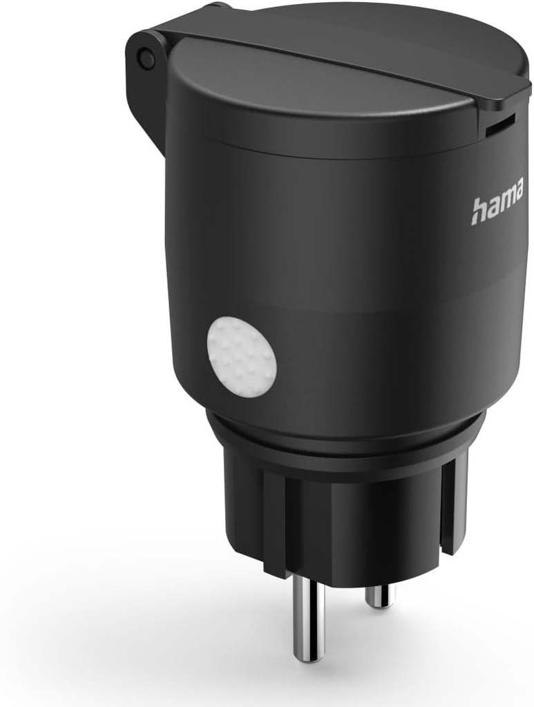 Priza WiFi de exterior Hama (Priza inteligenta cu Matter Smart Home, universala, IP44, pentru utilizare in exterior, priza controlata prin WiFi cu aplicatie si control vocal, priza Smart Home ca temporizator)