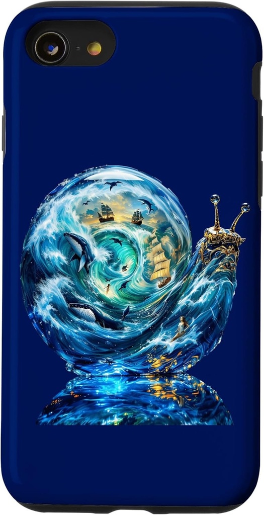 Carcasa Fantasy Snail, Ocean Storm pentru iPhone SE (2020) / 7 / 8