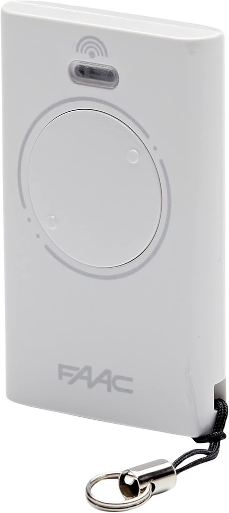 Telecomanda automatizare poarta Faac 787007 XT2 433 SLH LR cu 2 canale, 433 MHz, Alb