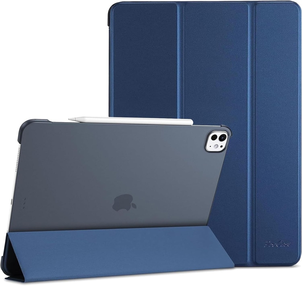 Husa ProCase pentru iPad Pro (M4) 2024 de 13 inch, usoara, subtire, rigida, inteligenta, compatibila cu iPad Pro 2024 de 13 inch - Bleumarin