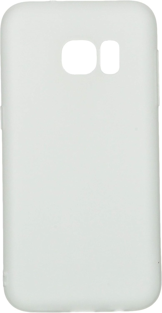 Carcasa din silicon gel moale, mata, ultra-subtire, pentru Samsung Galaxy S7 (alba)