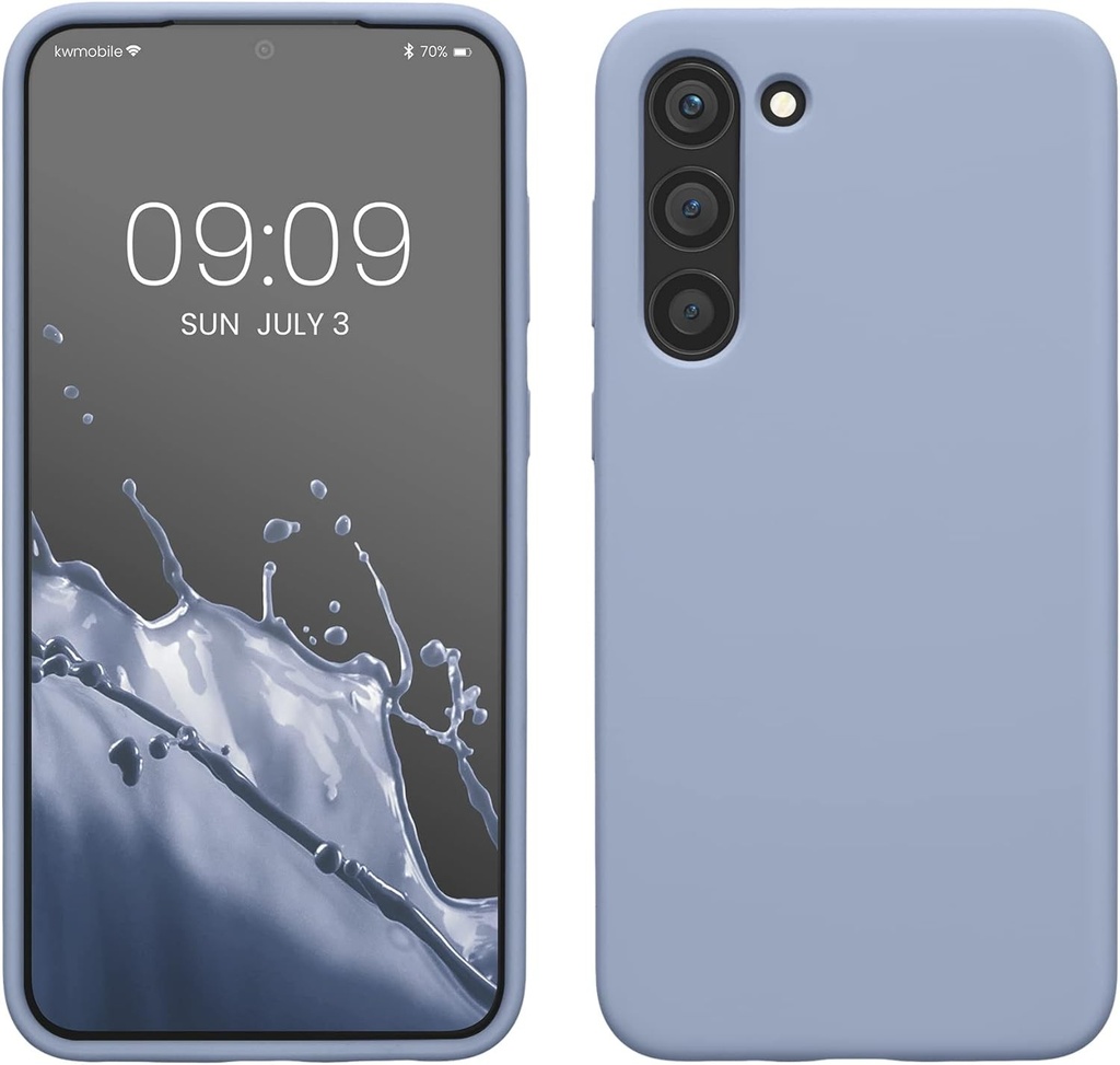 Carcasa kwmobile compatibila cu Samsung Galaxy S23 Plus - Carcasa de protectie din silicon TPU moale - Albastru deschis