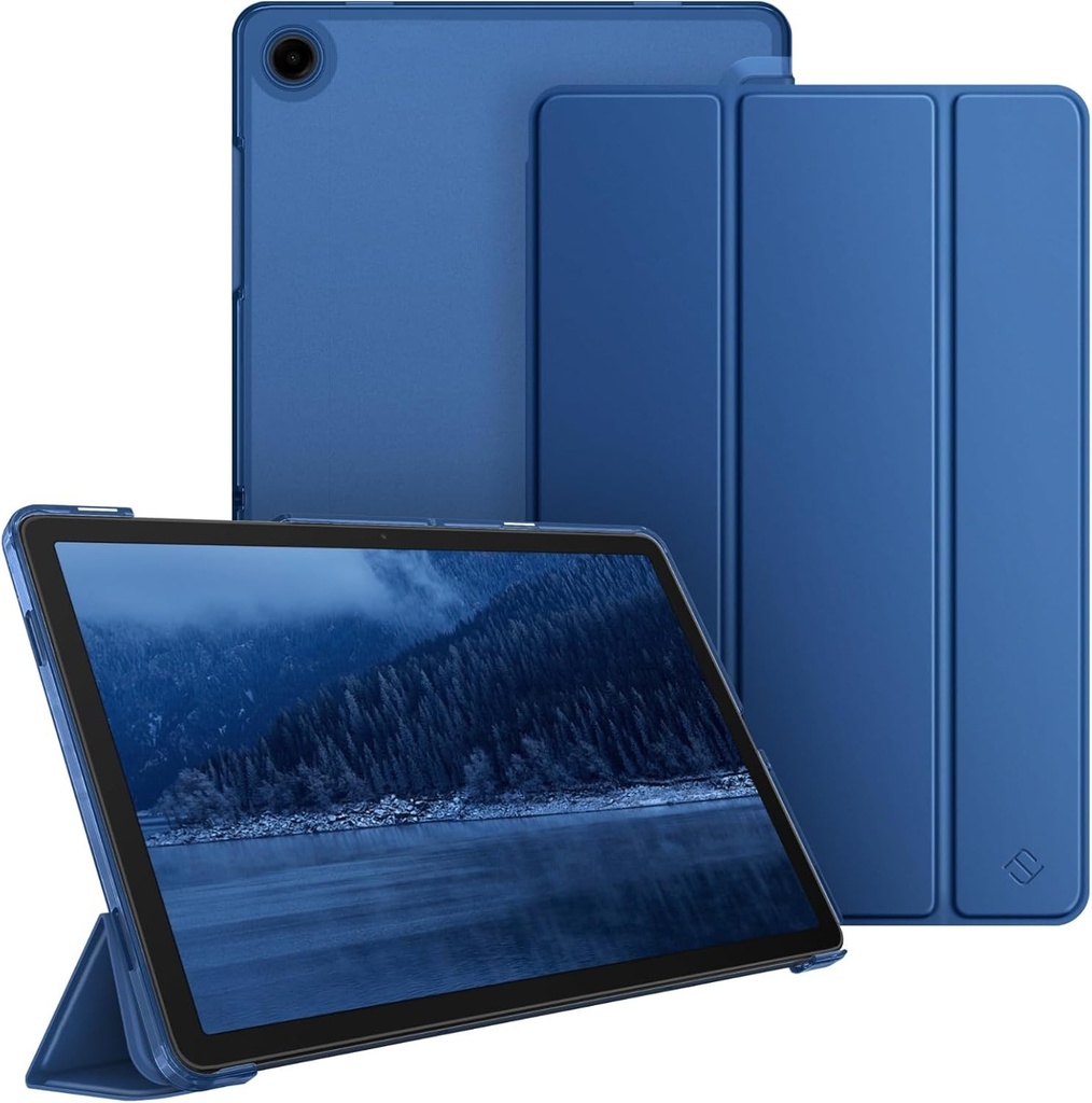 Husa FINTIE pentru Samsung Galaxy Tab A9 Plus (Tab A9+) 11 inch 2023 (SM-X210/X216/X218), carcasa transparenta mata, subtire si usoara, albastru marin