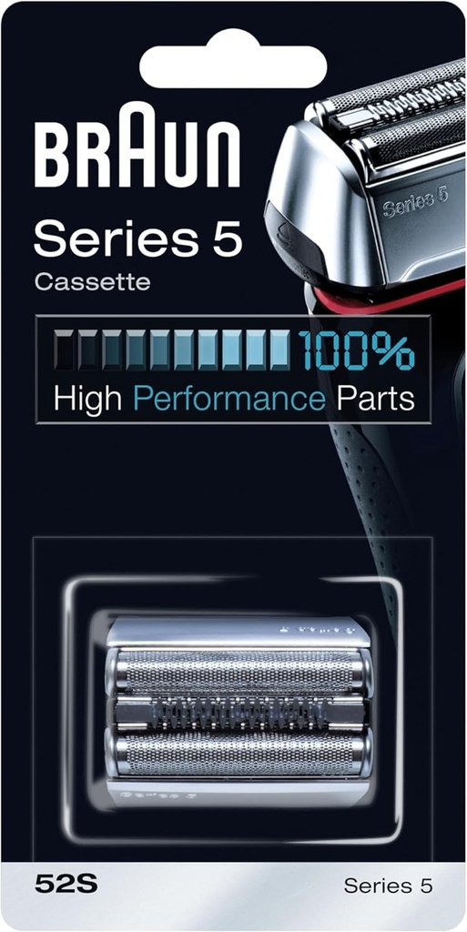 Cap de ras de schimb Braun 52S Silver, original, pentru aparatul de ras electric Braun Series 5