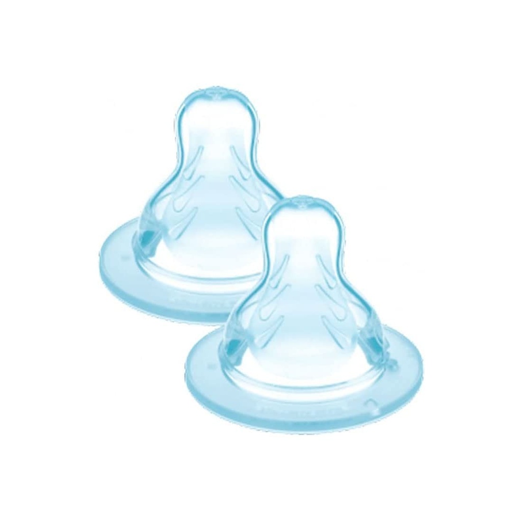Tetina MAM anti-scurgeri (set de 2), tetina MAM plata si simetrica din silicon moale Soft SkinSoft, kit de 2 accesorii pentru nou-nascuti 4+ luni pentru alaptare cu lapte matern si formula