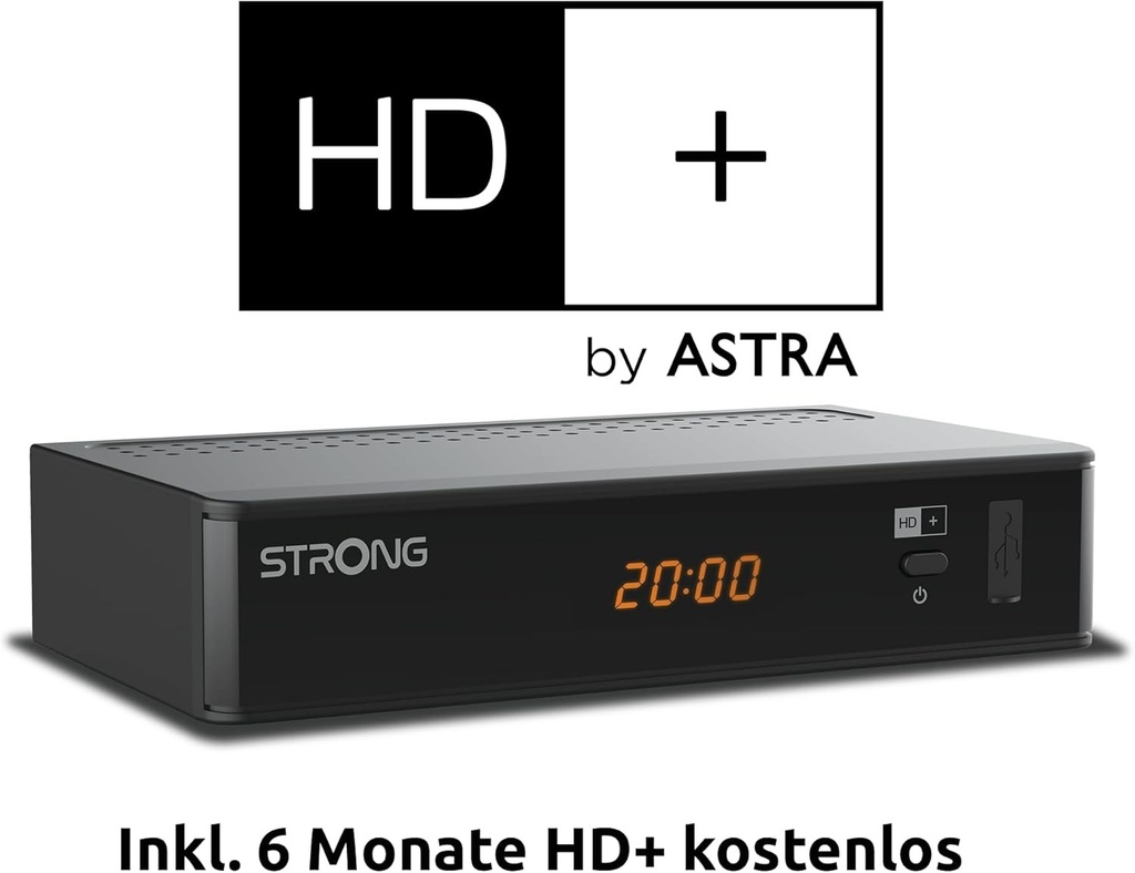 Receptor satelit digital HD STRONG SRT7815, receptie HD-SAT, inclusiv placa HD+ pentru Germania