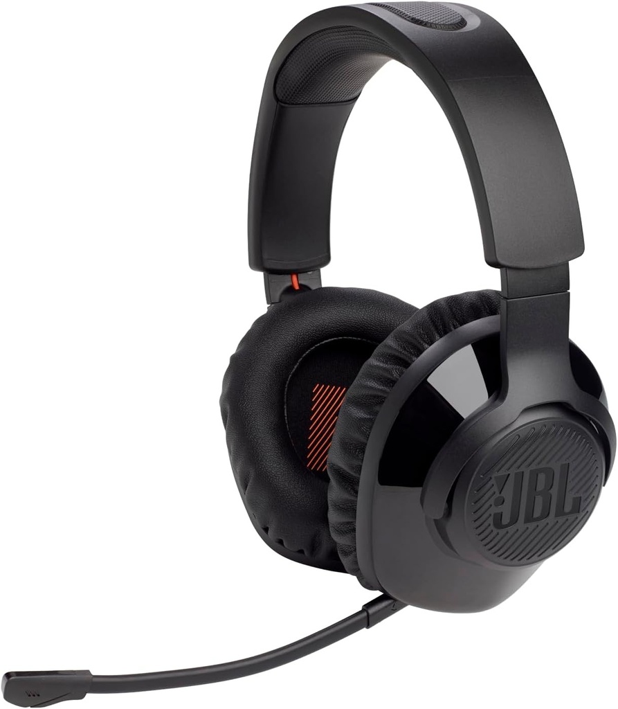 Casti de gaming JBL Quantum 350 Over-Ear - Wireless 2.4 GHz si conexiune USB-C - Cu microfon detasabil cu brat si sunet QuantumSurround - Negre