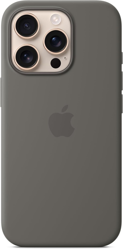 Carcasa Apple cu capac din silicon MagSafe pentru iPhone 16 Pro - Gri piatra