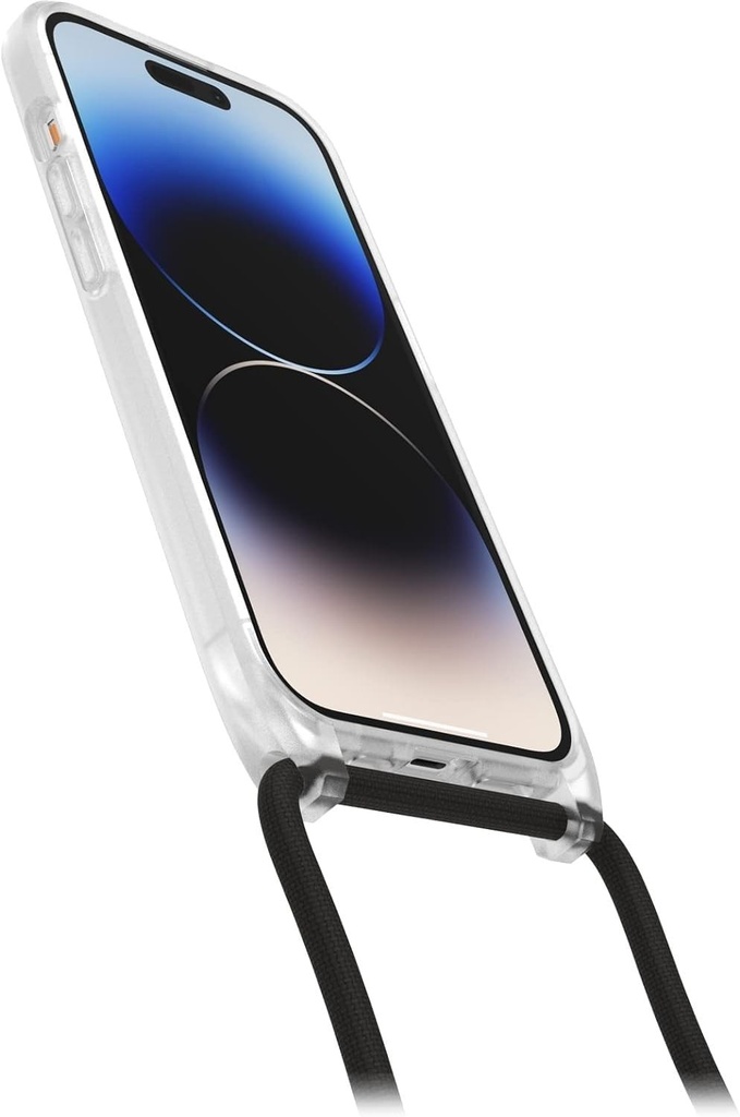 Husa de protectie OtterBox React cu MagSafe pentru iPhone 14 Pro, ultra-subtire, cu lant de telefon reglabil si detasabil, testata in standarde militare, transparenta