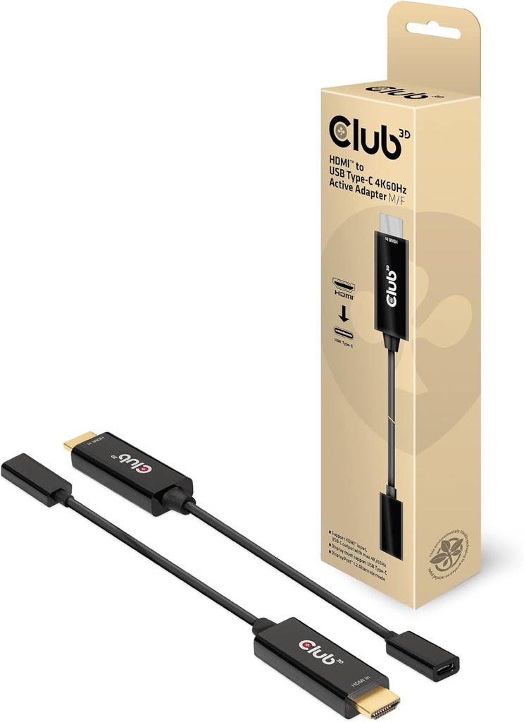 Adaptor activ CLUB3D HDMI la USB Tip-C 4K60Hz, tip B, tip B
