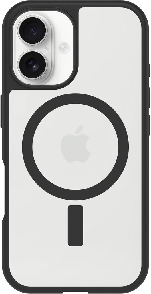 Husa Otterbox Sleek Series MagSafe pentru iPhone 16, rezistenta la socuri, caderi, ultra-subtire, protectie subtire, testata de calitate militara, transparenta/neagra, fara ambalaj