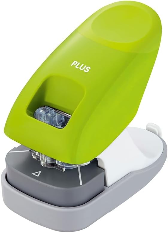 Capsator fara capse Plus Japan Paper Clinch SL-112A-EU, verde, 10 coli