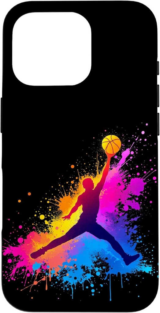 Carcasa colorata cu model de baschet pentru iPhone 16 Pro
