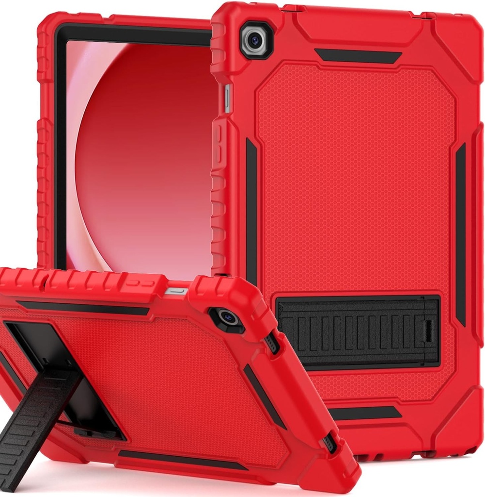 Husa Grifobes pentru Samsung Galaxy Tab A9 Plus, pentru Galaxy A9+ 11 inch 2023, husa de protectie subtire, rezistenta la socuri, cu suport pentru SM-X210/X216/X218 11 inch pentru copii (rosu+negru)
