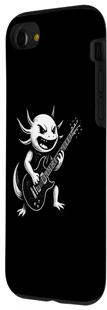 Carcasa amuzanta cu Axolotl cantand la chitara rock pentru iPhone SE (2020) / 7 / 8