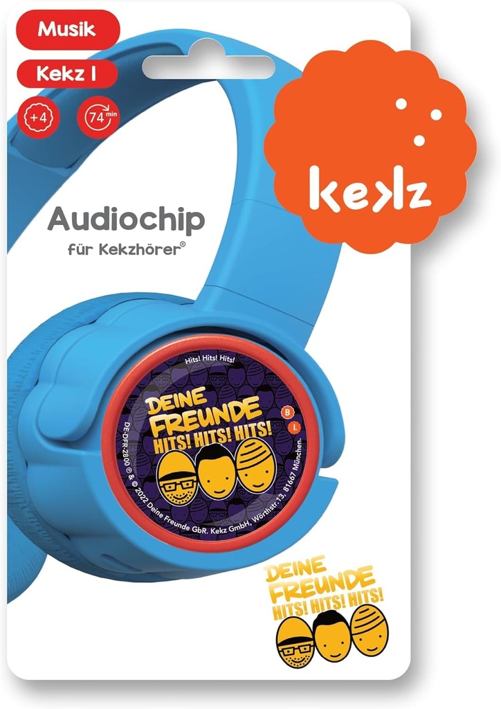 Audiochip Kekz pentru ascultatorii Kekz, Prietenii tai - Kekz 1: Hituri! Hituri! Hituri!, Muzica pentru copii cu varsta de la 4 ani in sus, timp de redare aprox. 74 min.
