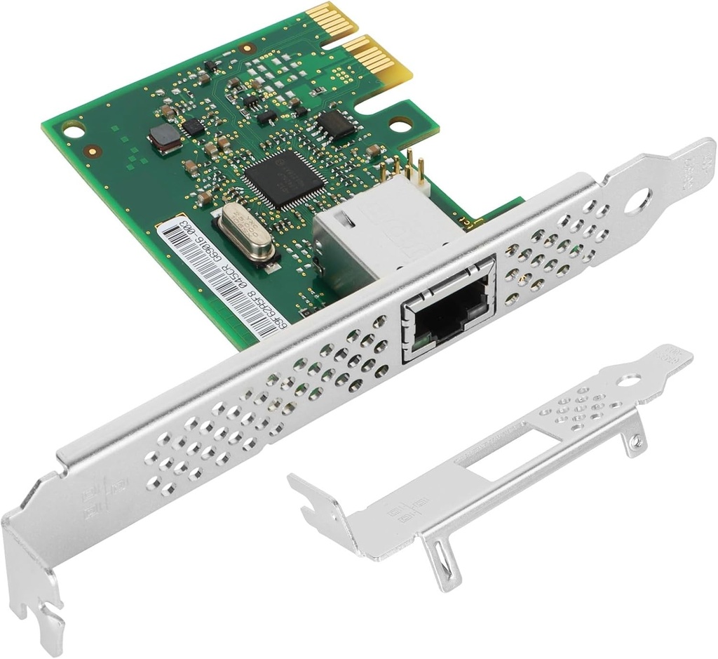 Placa de retea Ethernet Euqvos PCIe pentru chipset Intel I210-T1 I210, PCIe 2.1 x1 1Gb, cu un singur port RJ45, suporta Windows Server/Windows/Linux/VMware/ESX