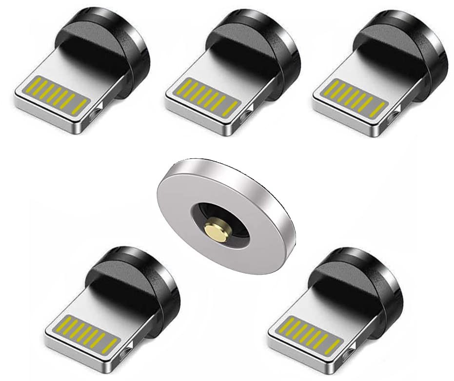 5x Adaptor Mufa Rotund de Inlocuire Adaptoare pentru Cabluri de Incarcare USB Magnetice Compatibile cu iPhone 12 13 Pro Max Mini 11 XS XR X 10 8 7 6S 6 Plus 5 SE