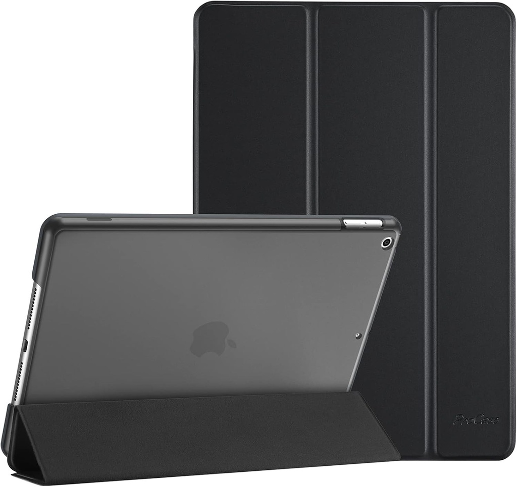 Husa ProCase pentru iPad a 9-a/a 8-a/a 7-a generatie 10.2 inch 2021 2020 2019, husa de protectie inteligenta compatibila cu iPad 9/8/9 - Shadow Black