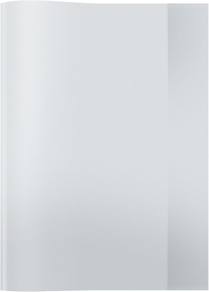 HERMA 7490 Coperte transparente pentru carti A4, 25 de bucati, folie de polipropilena durabila si usor de sters, set de protectii transparente pentru caiete scolare, incolore