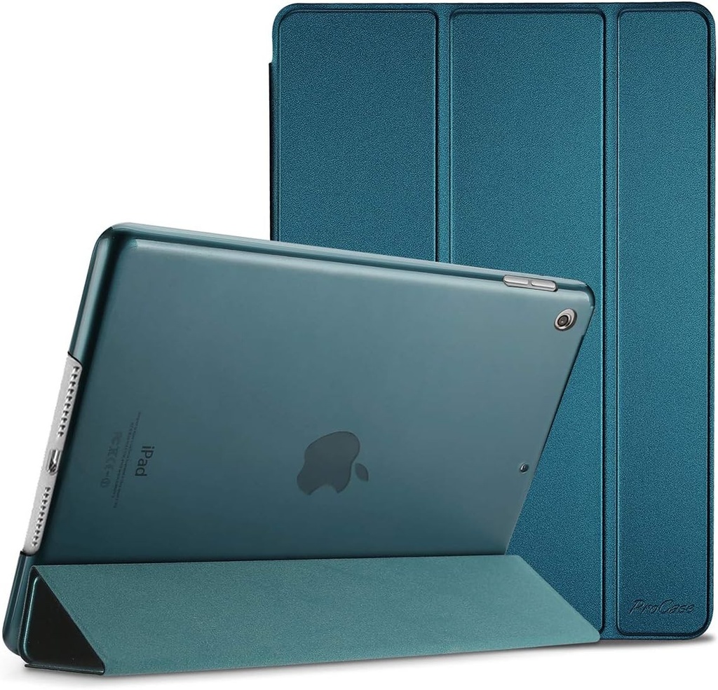 Husa ProCase pentru iPad a 9-a/a 8-a/a 7-a generatie 10,2 inch 2021 2020 2019, husa de protectie inteligenta compatibila cu iPad 9/8/7 - turcoaz