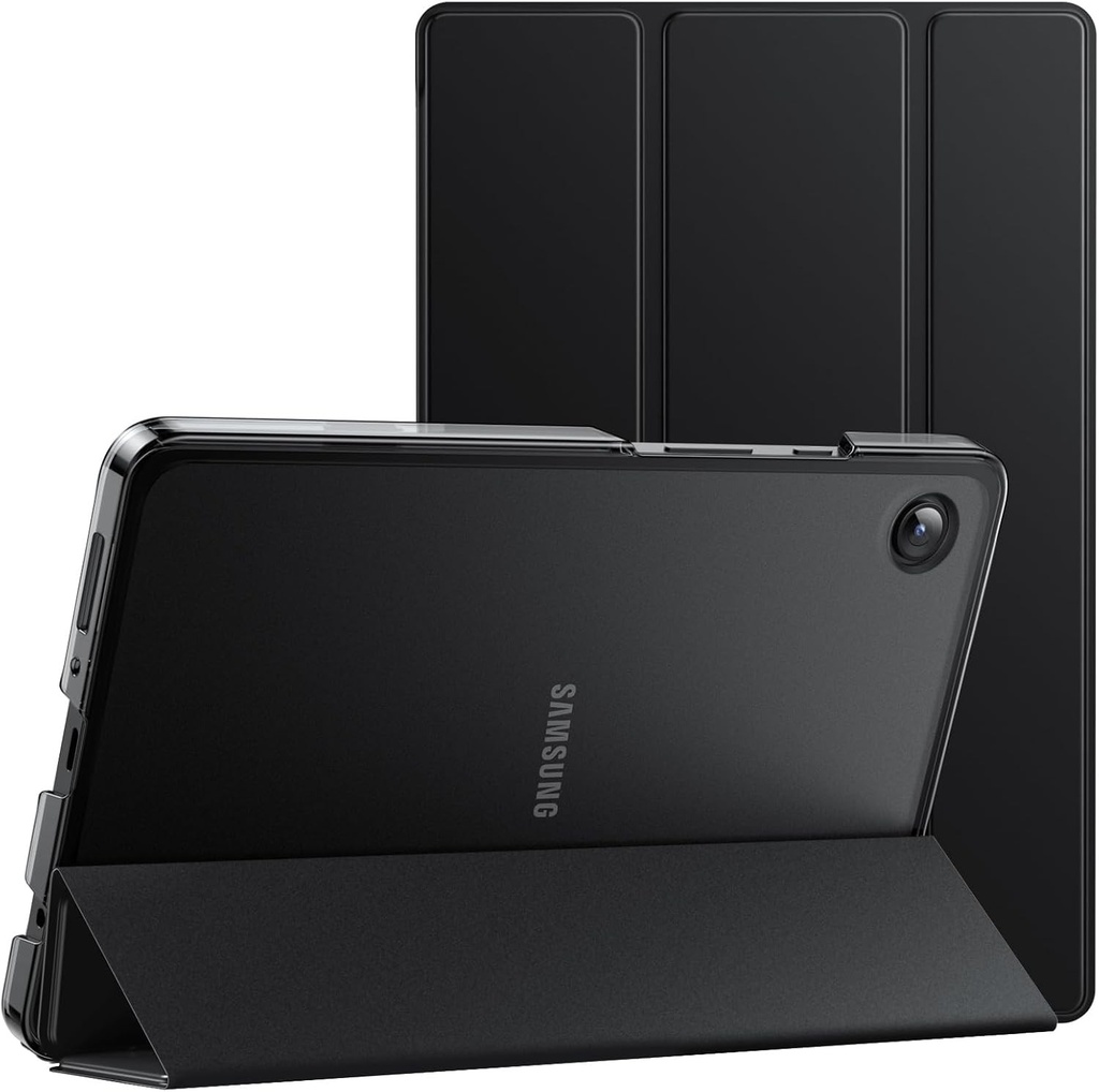 Husa JETech pentru Samsung Galaxy Tab A11 / Tab A9 8.7 inch 2025/2023, subtire, translucida, cu spate triplu, tip folio, cu suport si suport (negru)