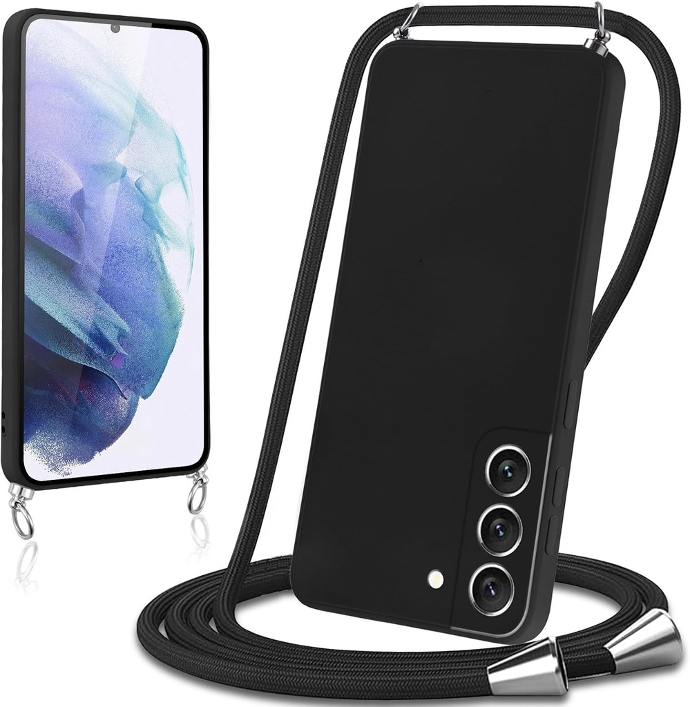 Husa Knrlqim cu snur pentru Samsung Galaxy S21 5G, protectie din silicon lichid, husa de telefon reglabila, cu snur, husa de protectie pentru Samsung S21 5G 6.2", verde