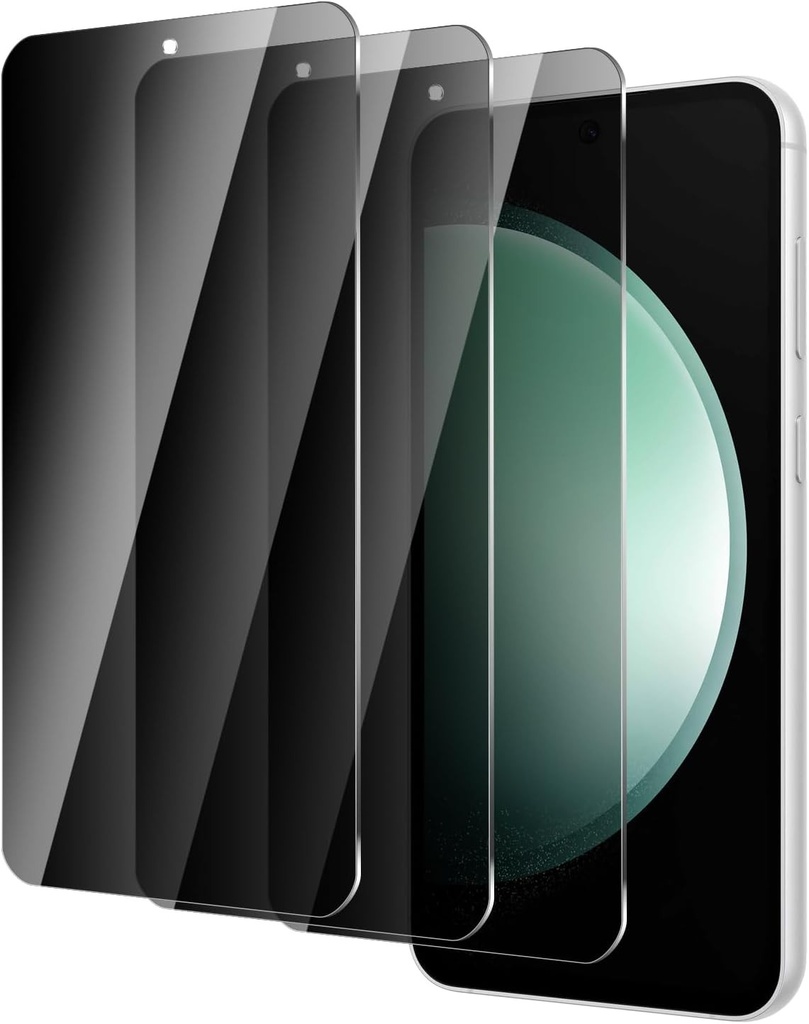 BIESHKJ - Pachet de 3 folii de protectie din sticla securizata pentru Samsung Galaxy S23 FE, anti-spyware, duritate 9H, instalare usoara, compatibila cu carcasa si rezistenta la zgarieturi