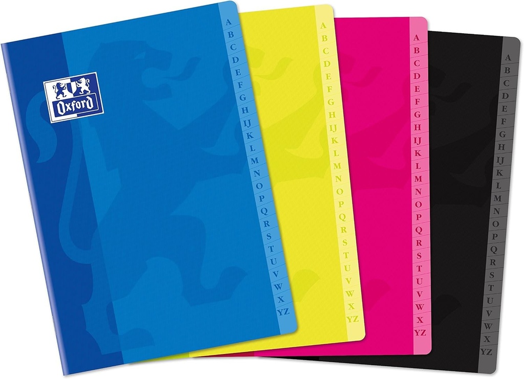 Agenda Oxford Classic cu capse, A4, 96 de pagini, patrate de 5 x 5 mm, culori aleatorii
