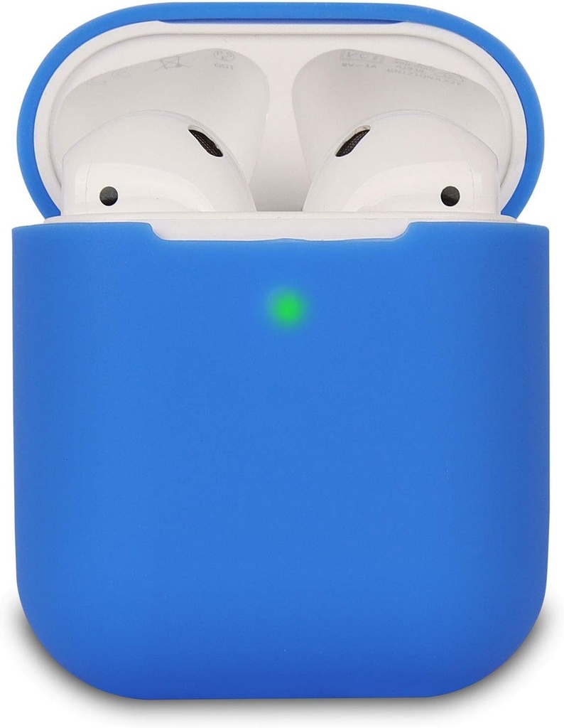 Husa de protectie KOKOKA compatibila cu AirPods 2, husa din silicon pentru AirPods 2, indicator LED vizibil, suporta incarcare wireless, lavanda