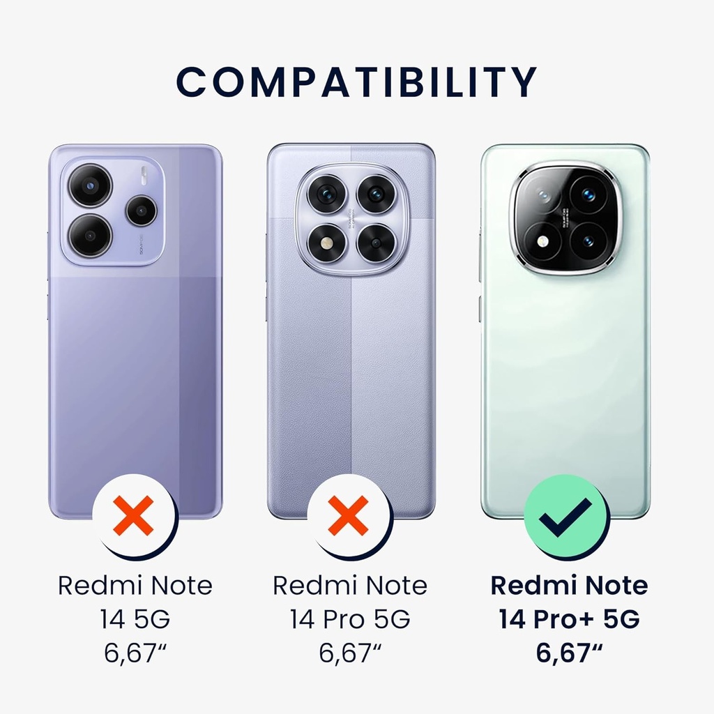 Husa de telefon kwmobile compatibila cu Xiaomi Redmi Note 14 Pro+ 5G / Redmi Note 14 Pro Plus 5G - Husa de telefon din silicon moale, culoare lavanda