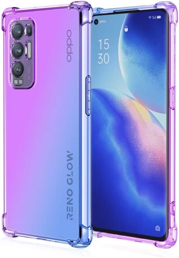Husa WILLIS pentru Oppo Find X3 Neo, husa de protectie transparenta cu gradient de culoare, anti-cadere si anti-zgarieturi