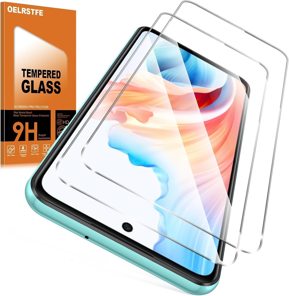 Sticla securizata Oelrstfe pentru OPPO A79 5G, pachet de 2 folii de protectie pentru ecran, duritate 9H, anti-zgarieturi, anti-amprenta, ultra HD, transparenta, fara bule