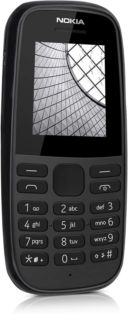 kwmobile Carcasa compatibila cu Nokia 105 (2019) - Carcasa de protectie din silicon moale - Neagra