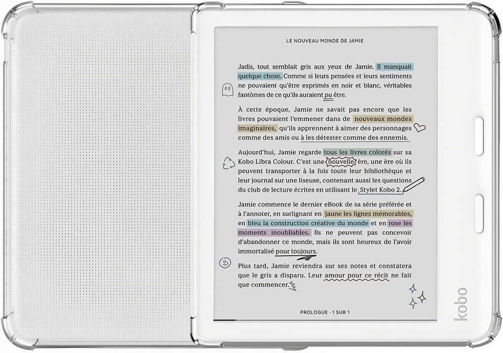 Husa Stianiie pentru Kobo Libra 2 / Libra Color 7" cu colturi intarite, husa pentru Libra 2 Ereader, husa Libra Color