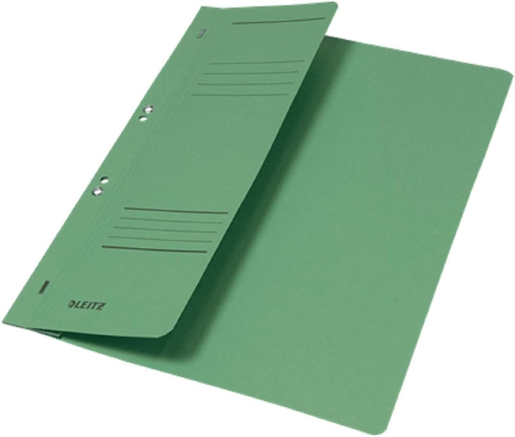 Dosare LEITZ din carton Manilla cu ochiuri de deschidere - Dimensiune A4 - Verde - 1 bucata - 37400055
