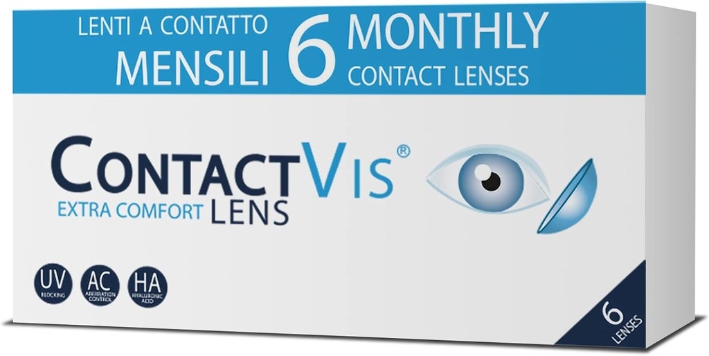 Lentile de contact ContactVis Extra Comfort, 6 luni pentru corectarea miopiei -1.00