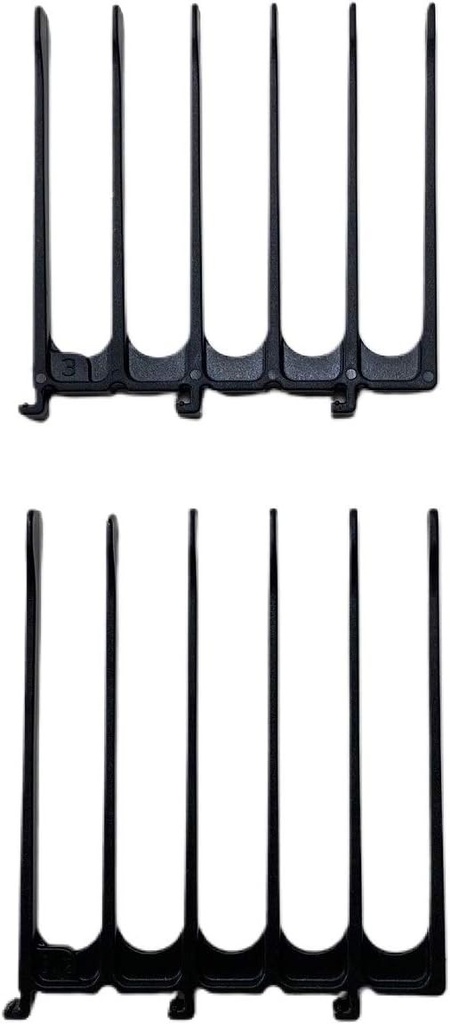 Pieptene de tuns original CombPal, foarfeca tip pieptene peste pieptene, instrument de tuns, set de ajutor pentru tuns, set de piepteni pentru tuns frizer (accesoriu ghidaj jumbo negru)
