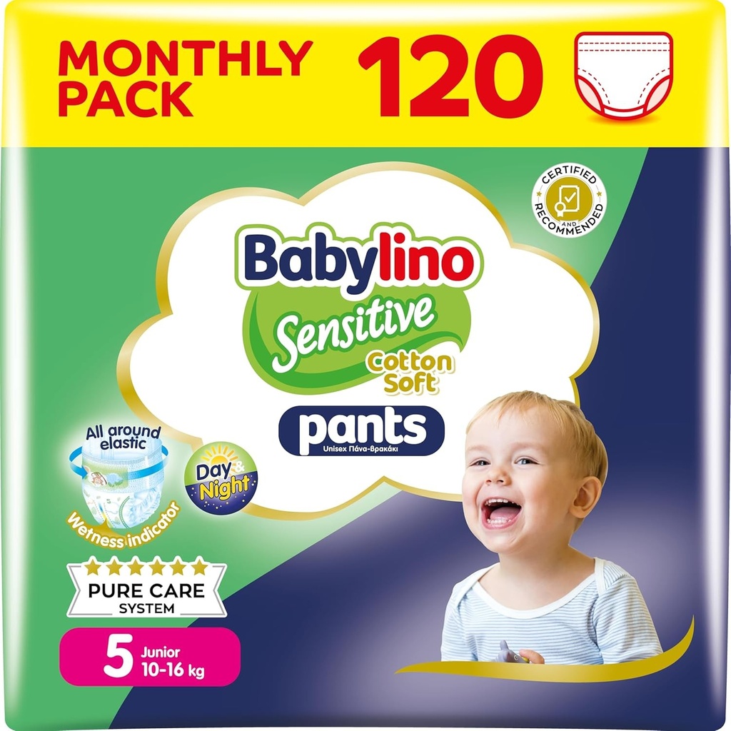 Scutece Babylino Sensitive Cotton Soft, marimea 8, XXL (20+ kg), 14 bucati