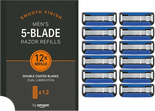 Rezerve de aparat de ras pentru barbati cu 5 lame de la Amazon (pachet de 12)