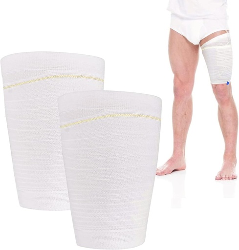 Set de pungi pentru cateter HANSILK pentru picior, pachet de 2, concepute pentru incontinenta, reutilizabile si lavabile, marimea S