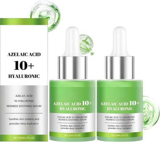 Ser calmant pentru roseata cu acid azelaic 10+, ser facial cu acid azelaic, protectie invizibila anti-roseata, calmeaza pielea. Ser cu acid azelaic pentru toate tipurile de ten.