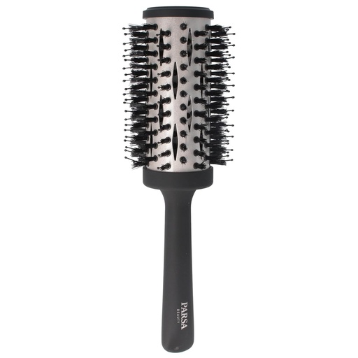 PARSA Beauty Professional Perie cu ingrediente active Keratina + Biotina (Perie rotunda pentru uscare cu foehn 44 mm) - Perie de par pentru netezire si conditionare - Perie de par pentru par cret - Perie de par pentru par lung